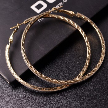 Hot 1pair New 5CM Hoop Round  Earrings Fashion Big Round Hoop Earrings Elegant Simple Pierced Silver/Gol Evening Party 2019