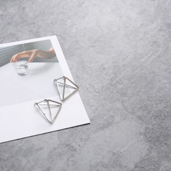 Europe and America Minimalist Punk Earrings Set for Women Geometric 3D Triangle Hollow Polygon Earrings Brincos Party Jewelry JH