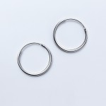 New 100% 925 Sterling Silver Simple Vintage Cirlce Hoop Earrings For Women Hypoallergenic Statement Jewelry Fashion Gift