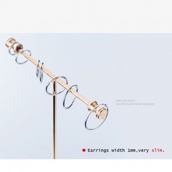 New 100% 925 Sterling Silver Simple Vintage Cirlce Hoop Earrings For Women Hypoallergenic Statement Jewelry Fashion Gift