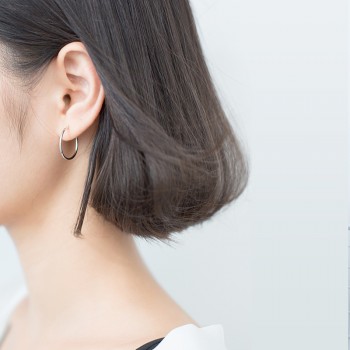 New 100% 925 Sterling Silver Simple Vintage Cirlce Hoop Earrings For Women Hypoallergenic Statement Jewelry Fashion Gift