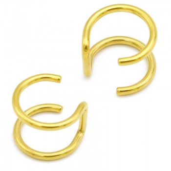 SHUANGR fashion 1 pair 5 style Punk Rock Ear Clip Cuff Wrap Earrings No piercing-Clip Hollow Out U Pattern Statement jewelry
