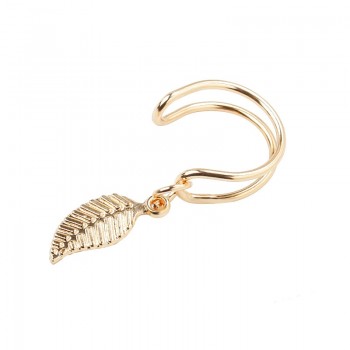 vintage leaf clip on earrings no pierced ear cuff pendientes de clip women earrings ear jacket wrap earcuff brincos