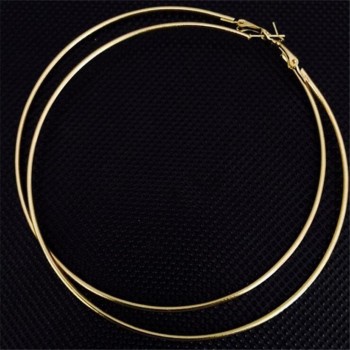 Big Circle Smooth Large Ring10cm Fashion Women Big Round Metal Ring Earrings Party Night Club Gold Silver Hyperbole Casual Chic