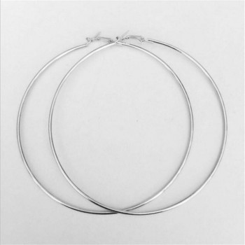 Big Circle Smooth Large Ring10cm Fashion Women Big Round Metal Ring Earrings Party Night Club Gold Silver Hyperbole Casual Chic