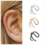 Cartilage Ear Clip Simple On Earring Jewellery Fashion Wrap Women Cuff No Piercing Earrings Ear non pierced earrings earcuff Z45