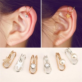 Cartilage Ear Clip Simple On Earring Jewellery Fashion Wrap Women Cuff No Piercing Earrings Ear non pierced earrings earcuff Z45