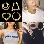 New Limited Acrylic Hiphop Earings Oorbellen Orecchini New Large Bamboo Joint Hoop Earrings Hip-hop Tone Big Circle Hoops 9cm