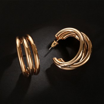 trendy Round small Hoop Smooth Earrings Simple Style Ears Circle Charm korean Earrings fashion For Women jewelry 2019 wholesale