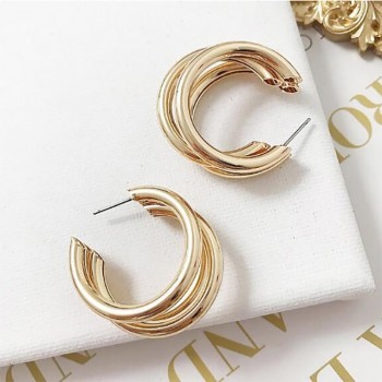 trendy Round small Hoop Smooth Earrings Simple Style Ears Circle Charm korean Earrings fashion For Women jewelry 2019 wholesale