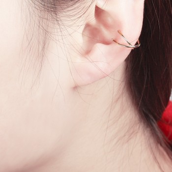 no pierced ear clip cross C shape clip on earrings ear cuff women earrings fashion jewelry ear wrap earcuff brincos 1pc