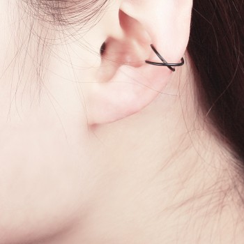 no pierced ear clip cross C shape clip on earrings ear cuff women earrings fashion jewelry ear wrap earcuff brincos 1pc