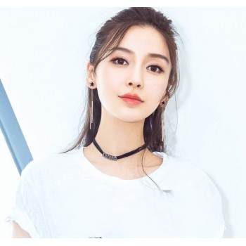 Korea Style Double Long Tassel Star Shape Clip on Earring Without Piercing for Women Elegant Cute No Hole Earrings Anti Allergy