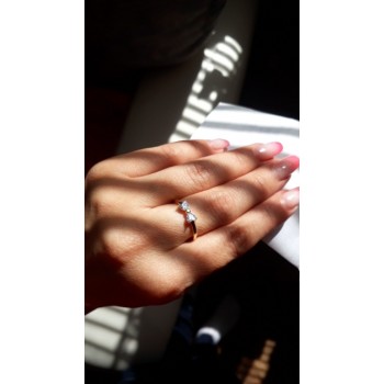 17KM Fashion Austria Crystal Rings Gold Color Finger Bow Ring Wedding Engagement Cubic Zirconia Rings For Women Wholesale New