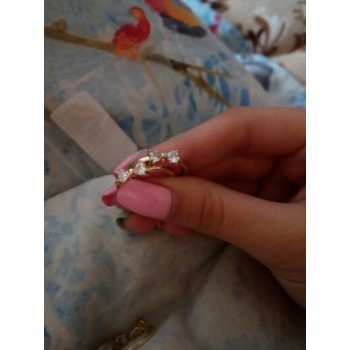 17KM Fashion Austria Crystal Rings Gold Color Finger Bow Ring Wedding Engagement Cubic Zirconia Rings For Women Wholesale New