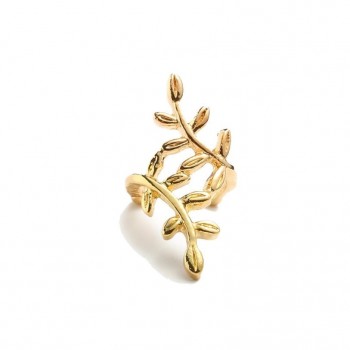 Best selling Womens Punk Silver Crystal Leaf Ear Cuff Cartilage Wrap Clip On Earring Stud Drop shipping 2018 Jun13