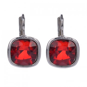 2018 Fashion Women Earrings For Wedding Silver Plated Brincos 5 Colors Crystal Stud Clip On Earrings Small Earrings