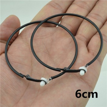 Big small circle Rose gold Black Round Clip on the ear Earrings Hoop for women with cushion pad without piercing Fashion jewelry