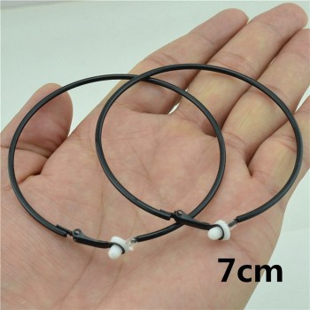 Big small circle Rose gold Black Round Clip on the ear Earrings Hoop for women with cushion pad without piercing Fashion jewelry