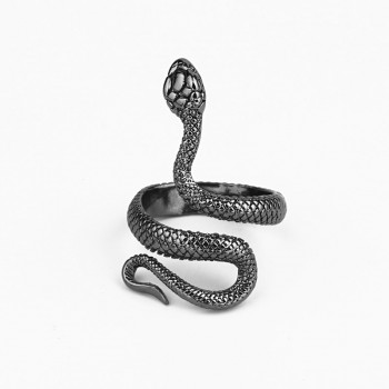 1 Piece European New Retro Punk Exaggerated Spirit Snake Ring Fashion Personality Stereoscopic Opening Adjustable Ring R158-1