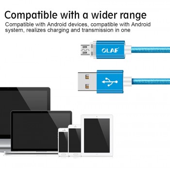 OLAF LED Micro USB Cable For Samsung S7 S6 Edge 1m Lighting Data Charging USB Charger Cable For Xiaomi Redmi 4X Note4 Adapter