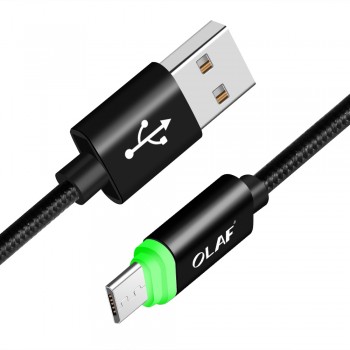 OLAF LED Micro USB Cable For Samsung S7 S6 Edge 1m Lighting Data Charging USB Charger Cable For Xiaomi Redmi 4X Note4 Adapter