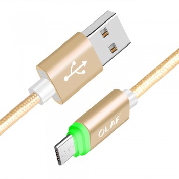 OLAF LED Micro USB Cable For Samsung S7 S6 Edge 1m Lighting Data Charging USB Charger Cable For Xiaomi Redmi 4X Note4 Adapter