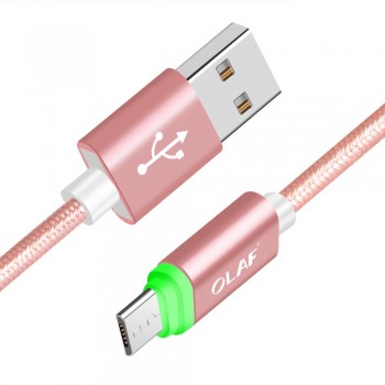 OLAF LED Micro USB Cable For Samsung S7 S6 Edge 1m Lighting Data Charging USB Charger Cable For Xiaomi Redmi 4X Note4 Adapter