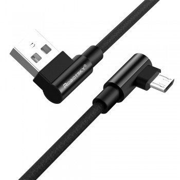 2.4A Micro USB 90 Degree Fast Charging Cable Nylon Braid Mobile Phone USB Data Cable for Samsung S6 S7 Xiaomi Huawei LG