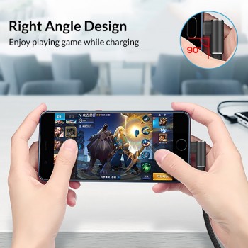 TOPK 1M 90 Degree Micro USB Cable Fast Charging Data Cable for Samsung Xiaomi Huawei Android  L Type Mobilie Phone Cable