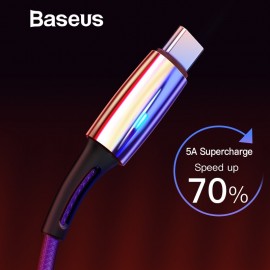 Baseus 5A Supercharge USB Cable Type-C Cable for HUAWEI P20 Lite P20 Pro Light USB C Cable for Samsung One Plus Xiaomi Data Cord