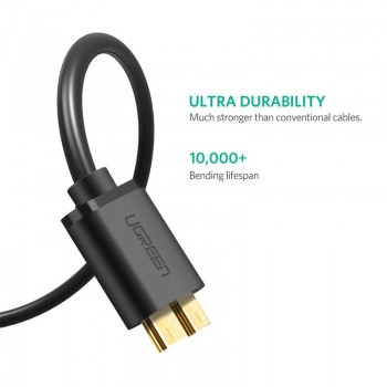Ugreen Micro USB 3.0 Cable 2.1A 1M Fast Charging Data Cable USB Cord Mobile Phone Cables for Samsung Note 3 S5 Toshiba Hard Disk