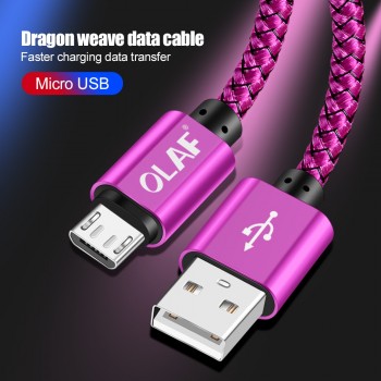 OLAF 3M Micro USB Cable 2.4A Fast Charger USB Data Cable Mobile Phone Charging Cable for Samsung Xiaomi Huawei Sony Tablet Cable