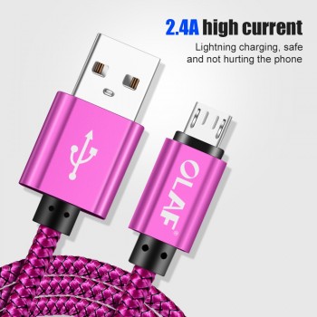 OLAF 3M Micro USB Cable 2.4A Fast Charger USB Data Cable Mobile Phone Charging Cable for Samsung Xiaomi Huawei Sony Tablet Cable