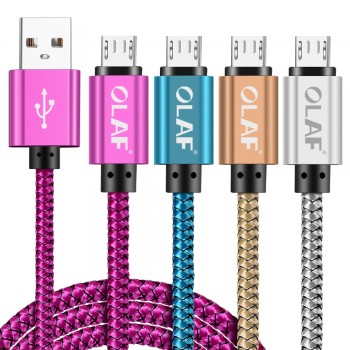 OLAF 3M Micro USB Cable 2.4A Fast Charger USB Data Cable Mobile Phone Charging Cable for Samsung Xiaomi Huawei Sony Tablet Cable