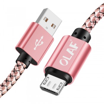 OLAF 3M Micro USB Cable 2.4A Fast Charger USB Data Cable Mobile Phone Charging Cable for Samsung Xiaomi Huawei Sony Tablet Cable