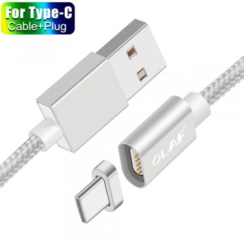 OLAF Magnetic Cable For iPhone USB Type C Micro USB Cable 8 pin Fast Charging Adapter Plug Micro-usb Type-C Magnet Charger Cord