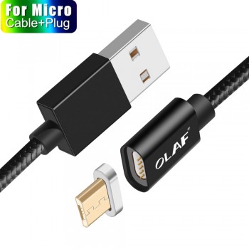 OLAF Magnetic Cable For iPhone USB Type C Micro USB Cable 8 pin Fast Charging Adapter Plug Micro-usb Type-C Magnet Charger Cord