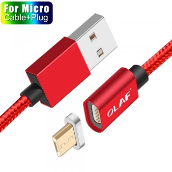 OLAF Magnetic Cable For iPhone USB Type C Micro USB Cable 8 pin Fast Charging Adapter Plug Micro-usb Type-C Magnet Charger Cord