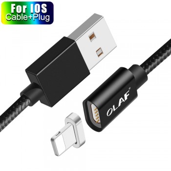 OLAF Magnetic Cable For iPhone USB Type C Micro USB Cable 8 pin Fast Charging Adapter Plug Micro-usb Type-C Magnet Charger Cord