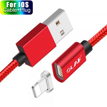 OLAF Magnetic Cable For iPhone USB Type C Micro USB Cable 8 pin Fast Charging Adapter Plug Micro-usb Type-C Magnet Charger Cord