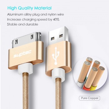 SUPTEC USB Cable for iPhone 4 s 4s 3GS iPad 2 3 iPod Nano touch Fast Charging 30 Pin Original Charge Adapter Charger Data Cable