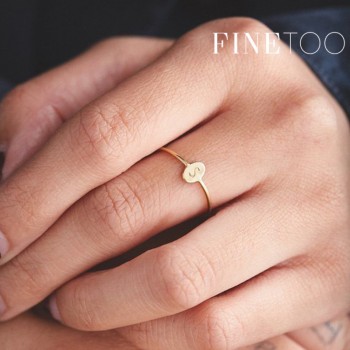Personalized Engraved Stackable Tiny Oval A-Z Letter Ring Hand Stamped Minimalist Initial Rings for Women Initial Jewelry