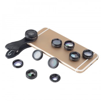 APEXEL 10 in 1 Kit telefon Phone Lens Fish eye Wide Angle Macro 2X telephoto CPL star Filter Kaleidoscope Camera Lens for iphone