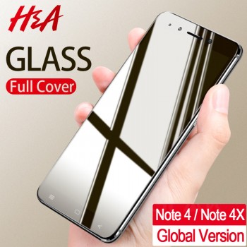 Hamp;A Protective Glass on the For Xiaomi Redmi Note 4 Note 4X Tempered Screen Protector Film 0.26mm 2.5D Curved Glass Note 4 Film