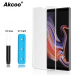Akcoo S8 full glue glass screen protector with UV liquid full adhesive for Samsung Galaxy S9 Plus Note 8 Note 9 tempered glass