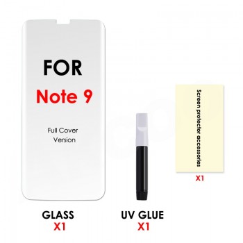 Akcoo S8 full glue glass screen protector with UV liquid full adhesive for Samsung Galaxy S9 Plus Note 8 Note 9 tempered glass