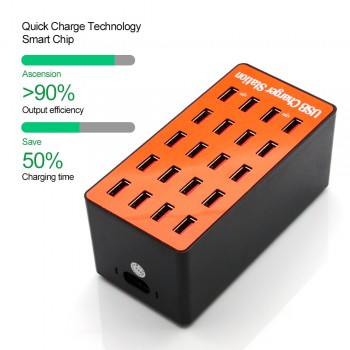 AIXXCO 20-Port 18A 90W Multi USB Charger HUB LED USB Charging Station Dock Universal Mobile Phone Desktop Wall Home Chargers