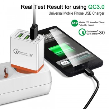 18W Quick Charge 3.0 Fast USB Charger For iPhone 8 XS Samsung Xiaomi huawei Travel Wall EU US Plug Mobile Phone Charger adapter