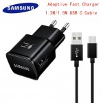 Original Samsung Adaptive Fast Charger USB Quick Adapter 1.2/1.5/2M TYPE C Cable For Galaxy S8 S9 Plus Note 7 8 9 A3 A5 A7 2017